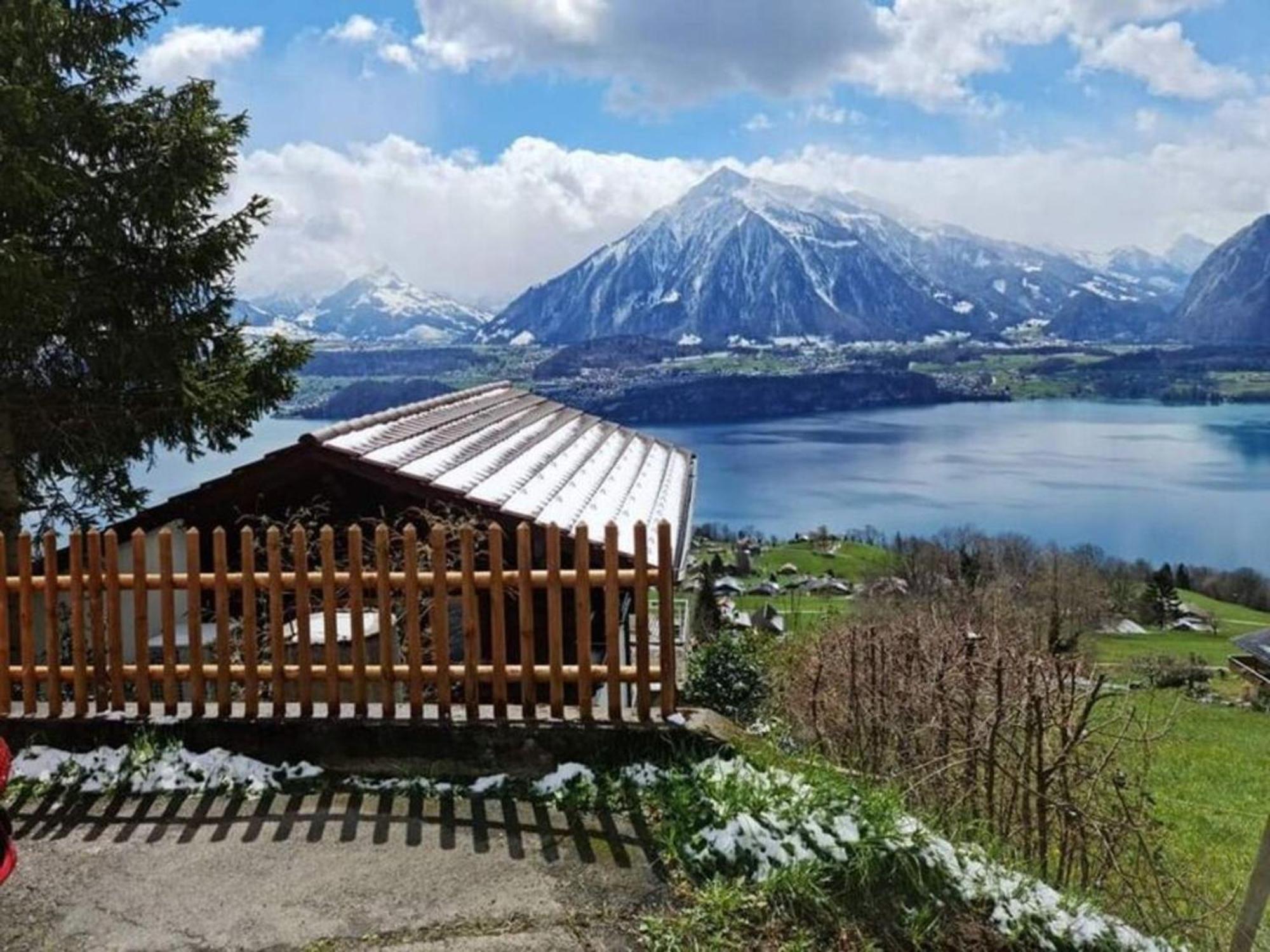 Chalet With View Of The Mountains And The Thun Lake Sigriswil Ngoại thất bức ảnh