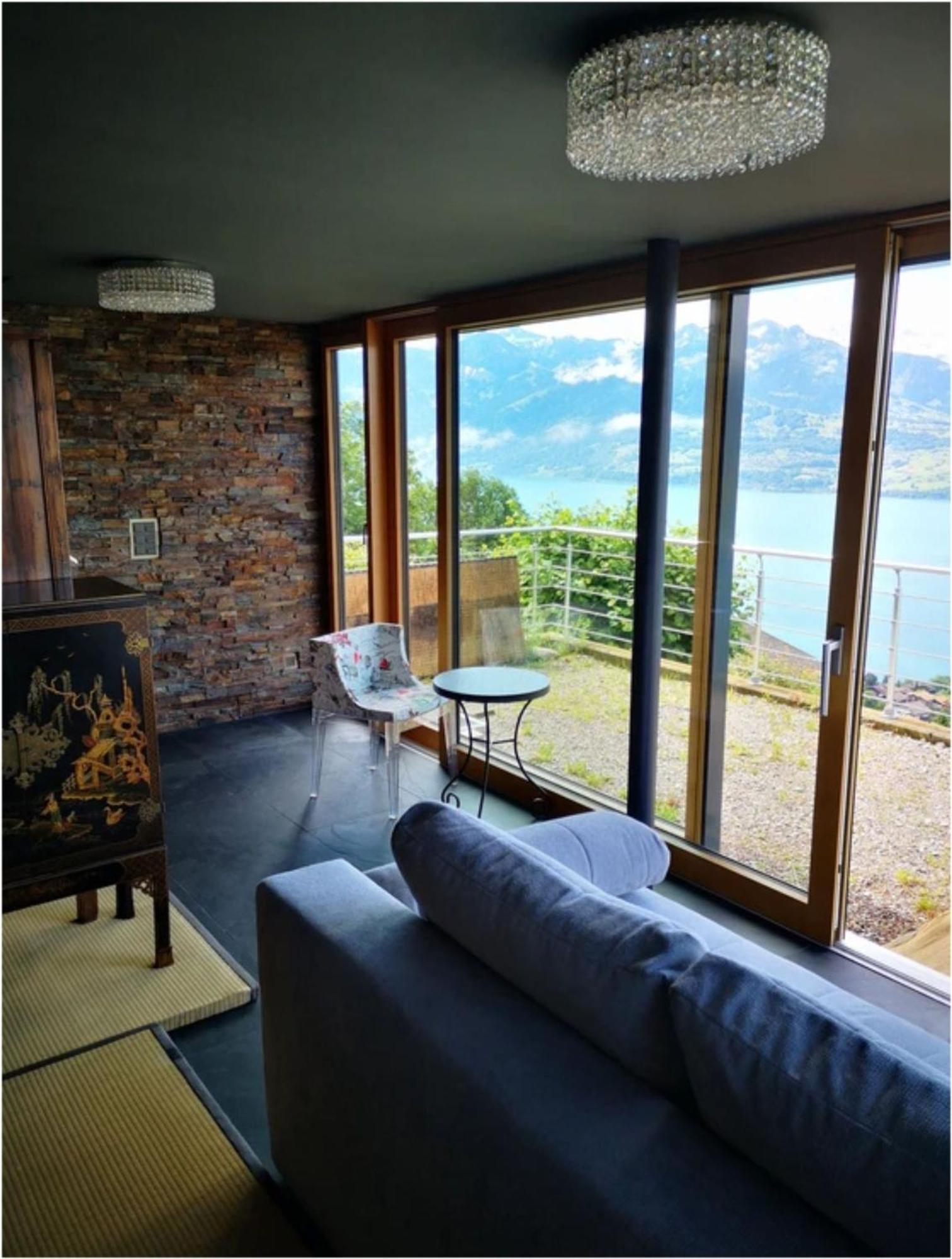 Chalet With View Of The Mountains And The Thun Lake Sigriswil Ngoại thất bức ảnh
