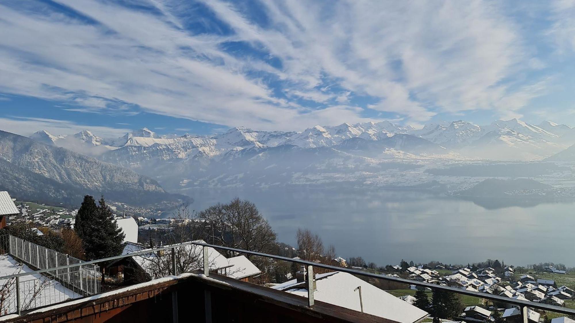 Chalet With View Of The Mountains And The Thun Lake Sigriswil Ngoại thất bức ảnh