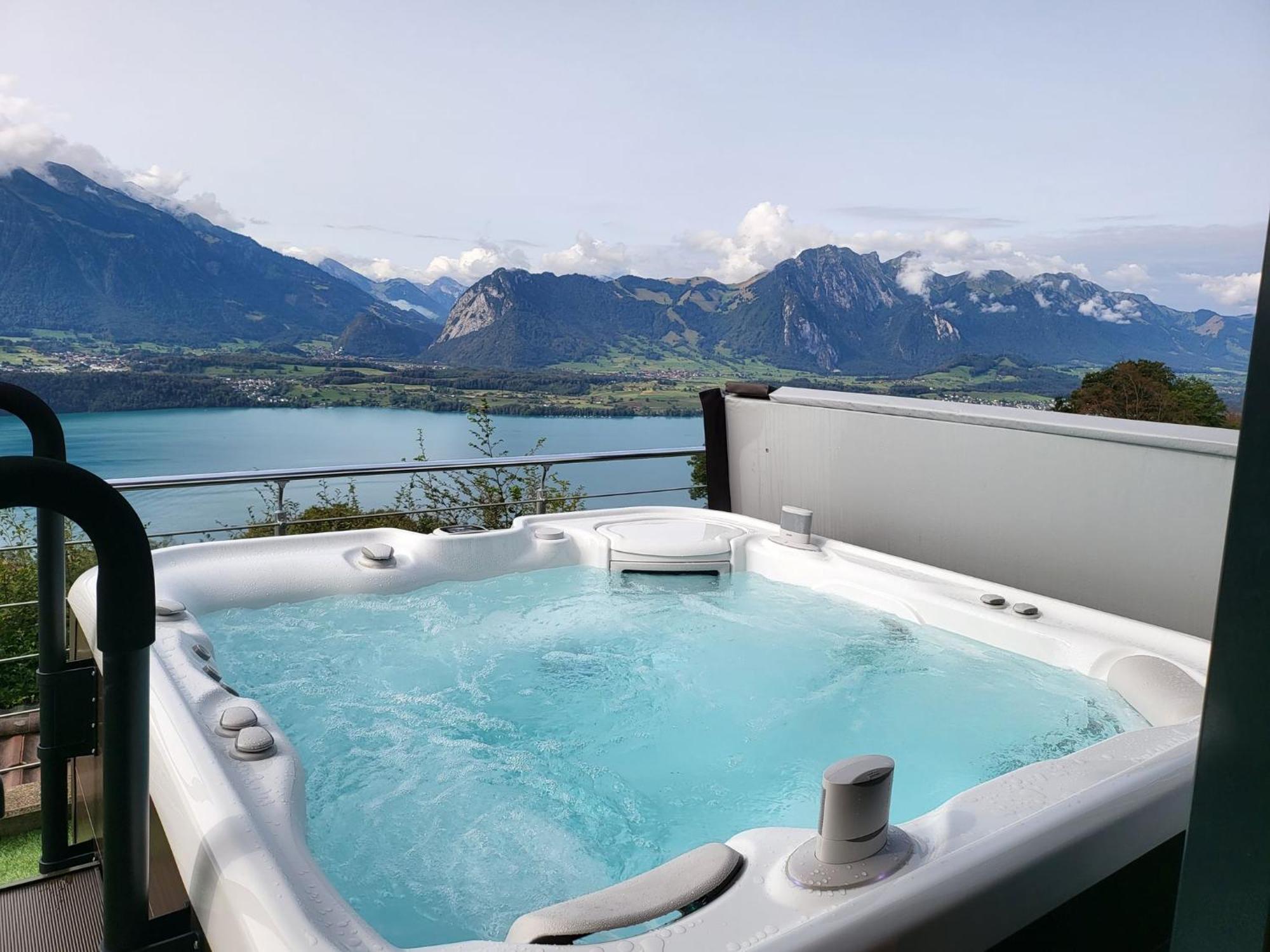 Chalet With View Of The Mountains And The Thun Lake Sigriswil Ngoại thất bức ảnh