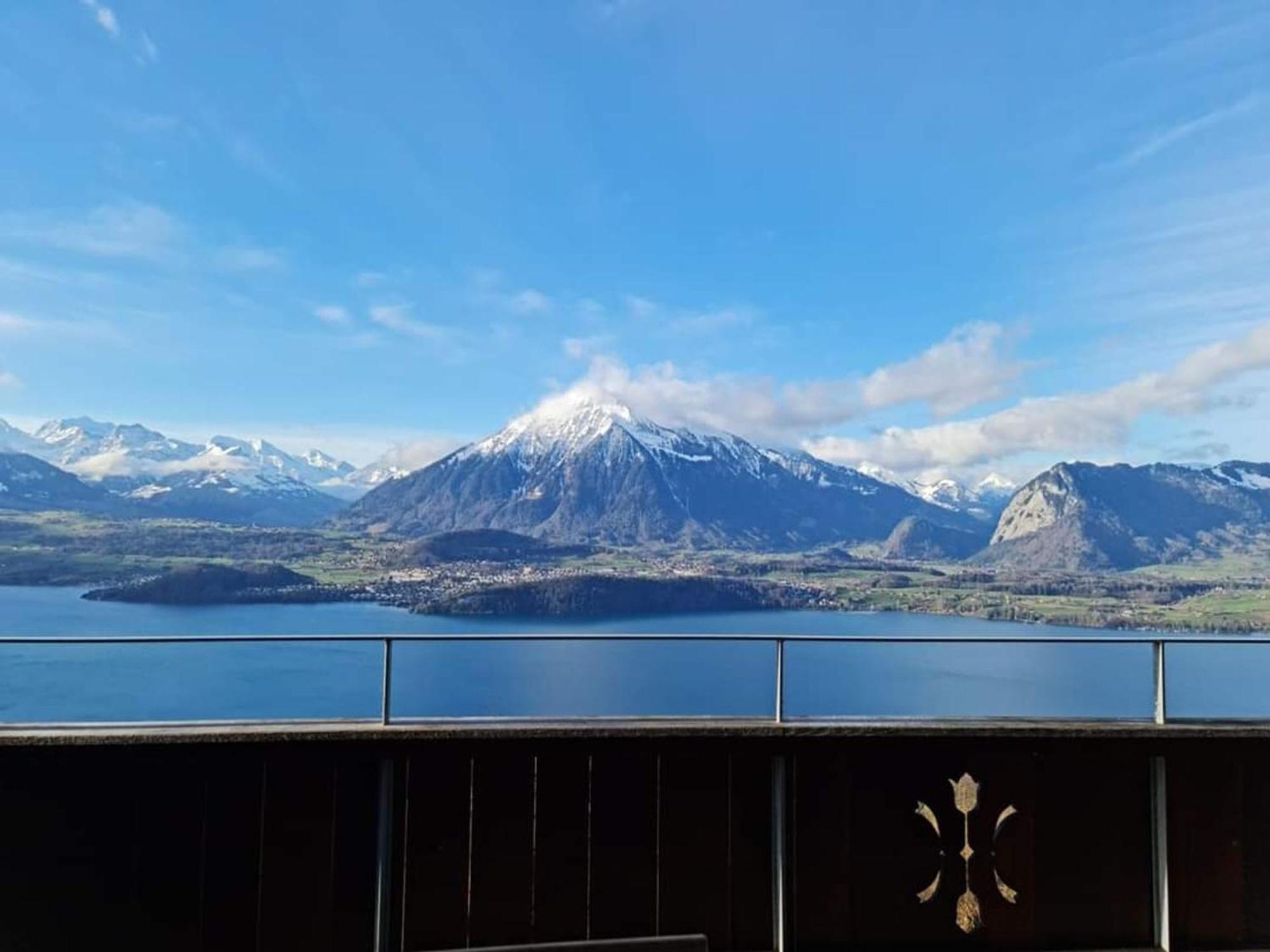 Chalet With View Of The Mountains And The Thun Lake Sigriswil Ngoại thất bức ảnh