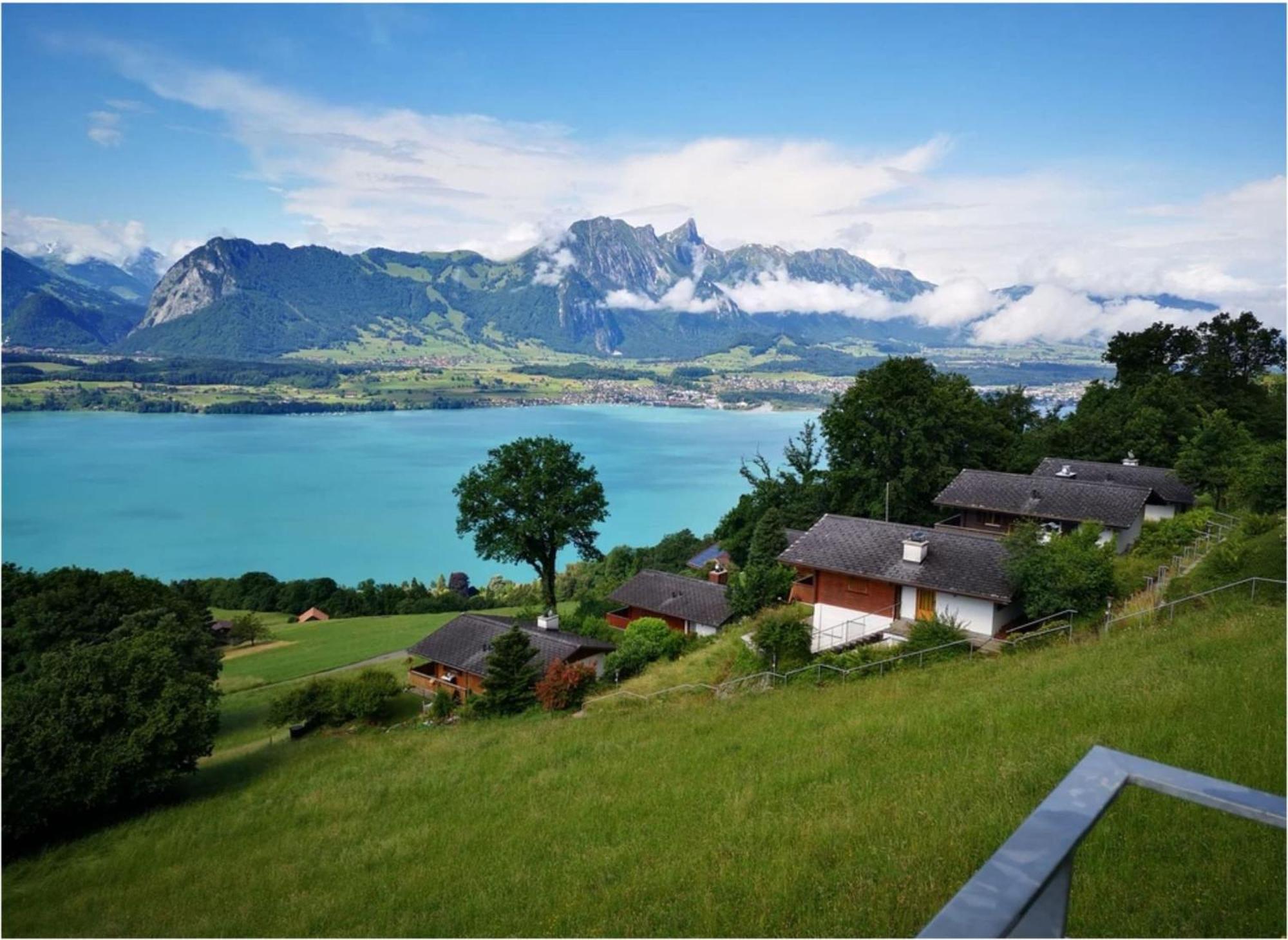 Chalet With View Of The Mountains And The Thun Lake Sigriswil Ngoại thất bức ảnh