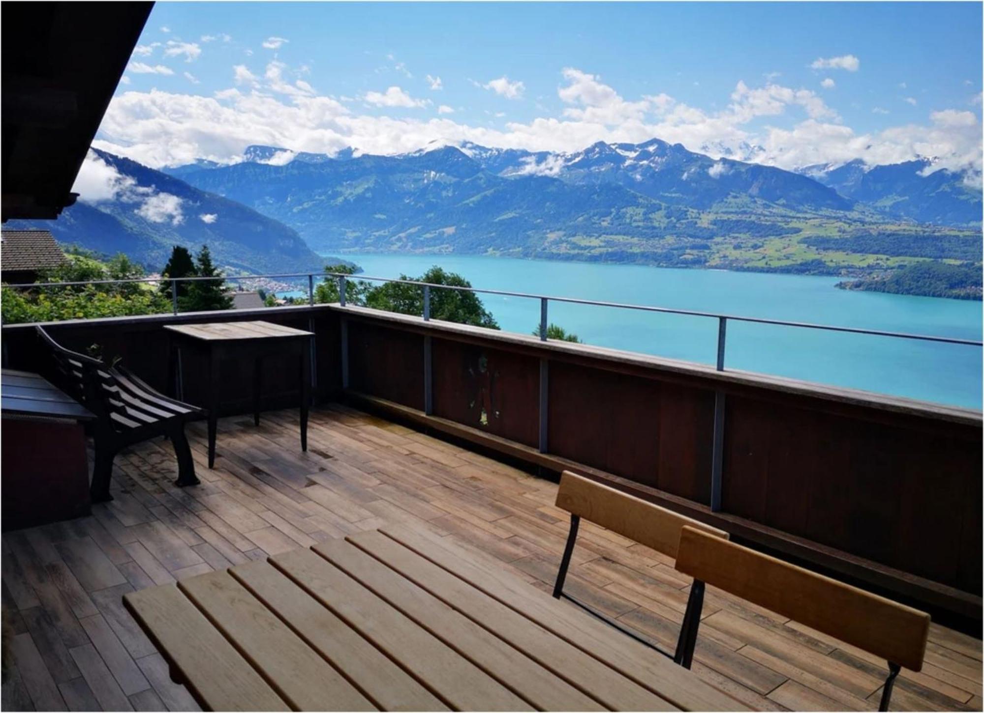 Chalet With View Of The Mountains And The Thun Lake Sigriswil Ngoại thất bức ảnh
