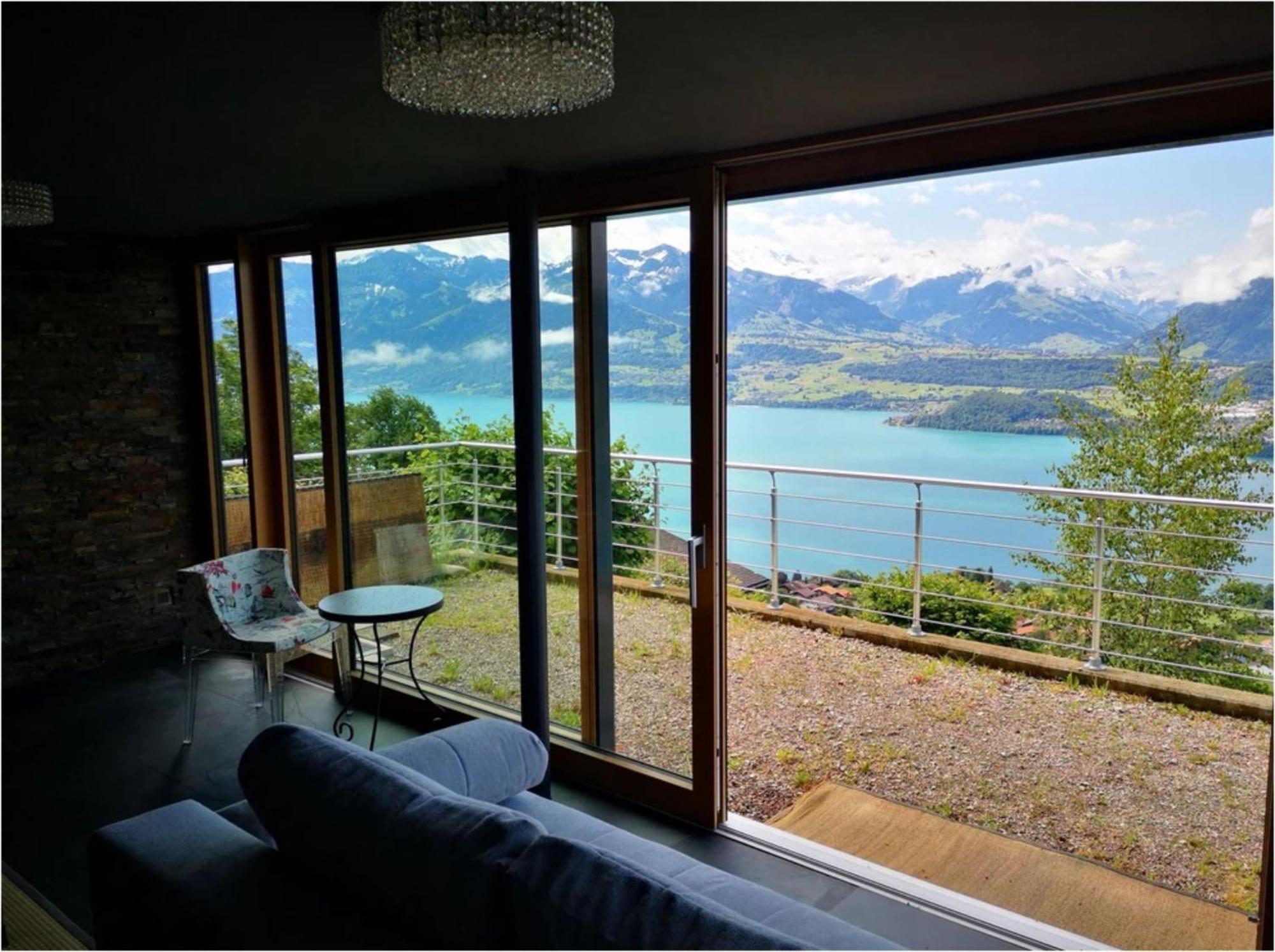 Chalet With View Of The Mountains And The Thun Lake Sigriswil Ngoại thất bức ảnh