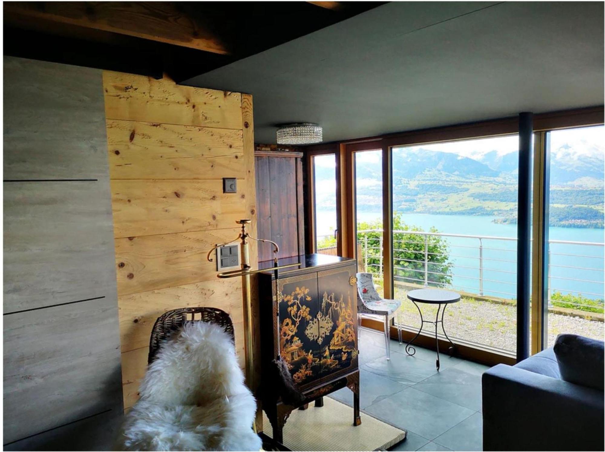 Chalet With View Of The Mountains And The Thun Lake Sigriswil Ngoại thất bức ảnh