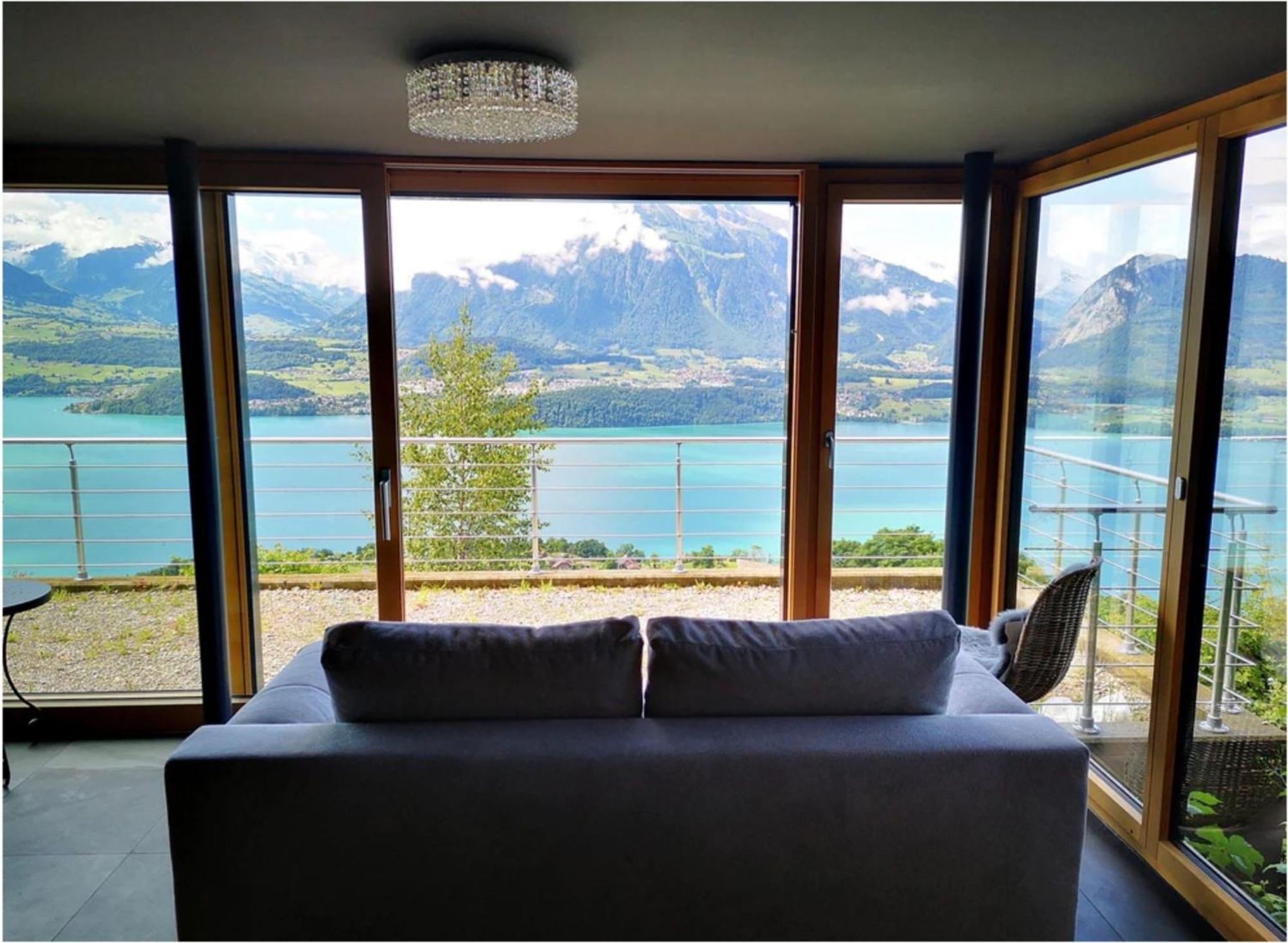 Chalet With View Of The Mountains And The Thun Lake Sigriswil Ngoại thất bức ảnh